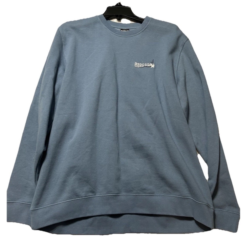 Hurley Sea Crew Men's Large Blue Cotton Blend Sweatshirt (G3)
